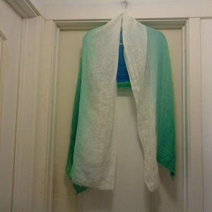 BOHO GREEK STYLE OF LONG TYEDYED SHAWL